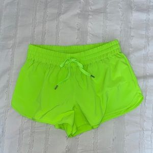 Neon green shorts